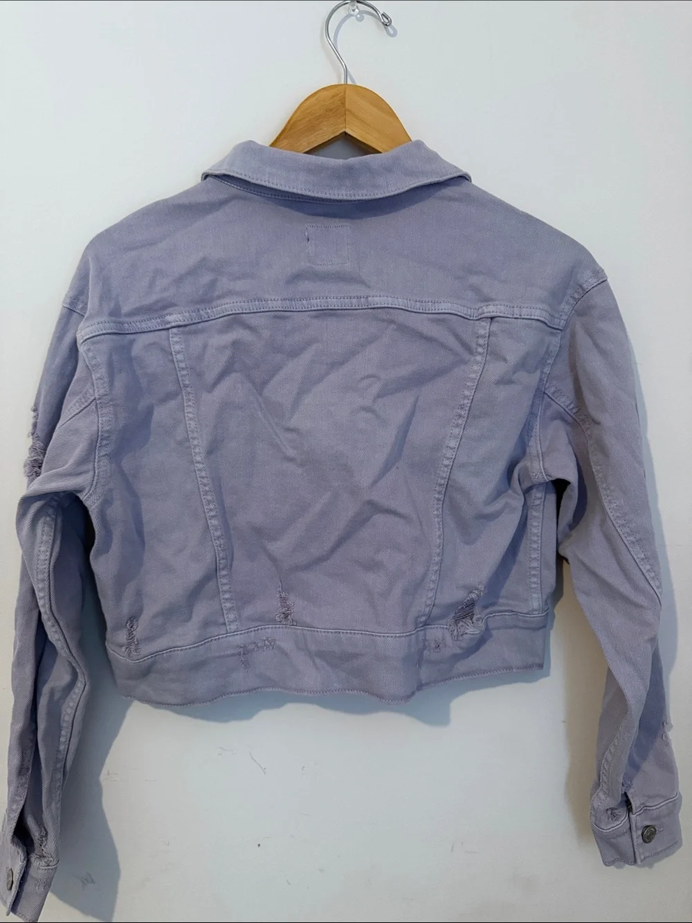 wild fable Lavender Cropped Denim Jacket - Picture 6 of 6